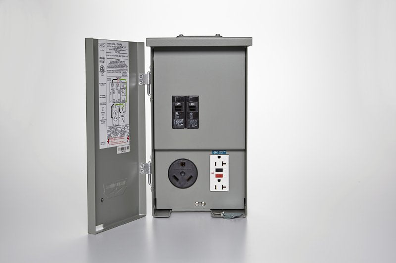 Connecticut Electric CESMPSC41GRHR RV/EV Power Outlet, 1-Phase, 30 A, 240 V, 2-Space, NEMA 3R Enclosure, Bolt-On