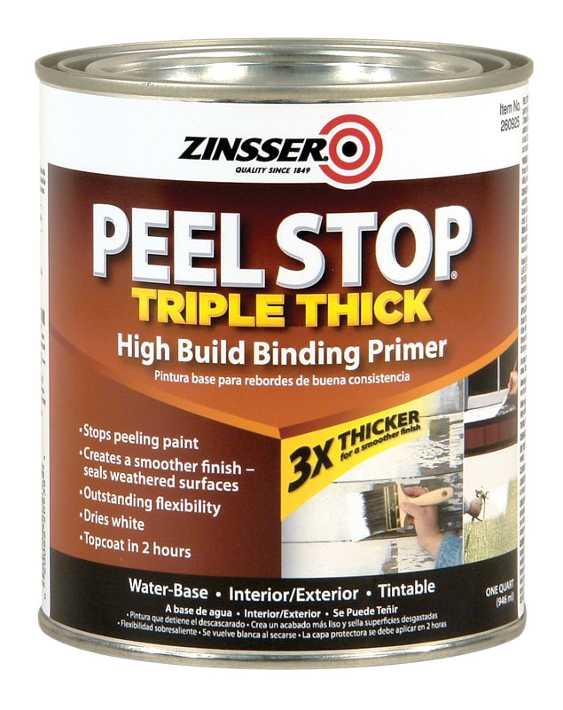 Zinsser 260925 Triple-Thick Primer, Flat/Matte, White, 1 qt