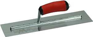 Marshalltown MXS64D Finishing Trowel, 14 in L Blade, 4 in W Blade, Spring Steel Blade, Square End, Curved Handle