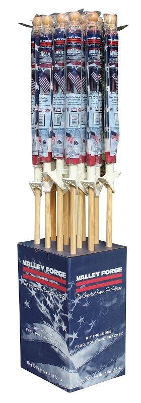 WOOD POLE US FLAG KIT 5FT