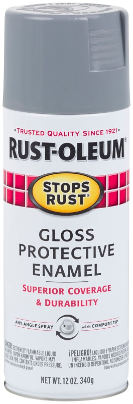 Rust-Oleum 7786830 Rust Preventative Spray Paint, Gloss, Smoke Gray, 12 oz, Can