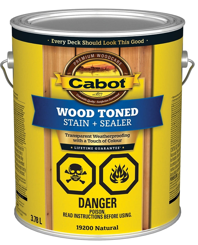 Cabot 19200 19200C Wood Toned Deck and Siding Stain, Natural, Liquid, 3.78 L