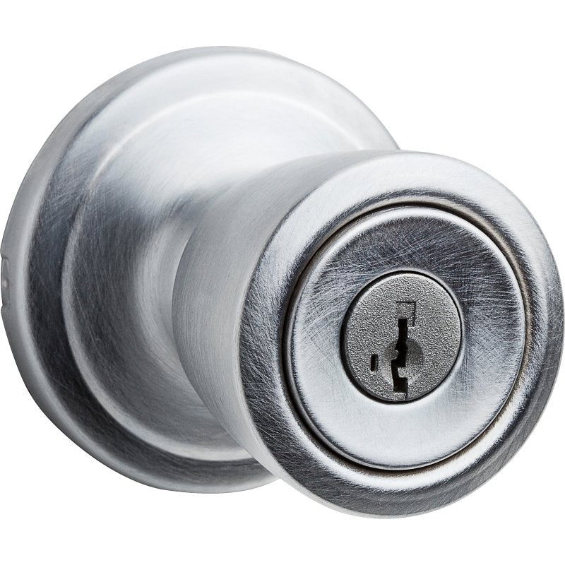 Kwikset Signature Series 750A 26D SMT Vestibule Door Knob, Satin Chrome, Commercial, 2 Grade, KW1 Keyway