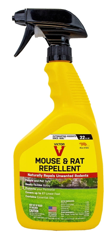 Victor M809 Ready-to-Use Mouse and Rat Repellent Spray, Ready-to-Use, Repels: Mouse, Rats