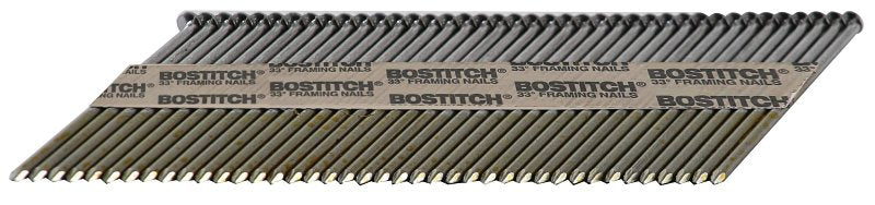 Bostitch PT-8D113FH5 Framing Nail, 2-3/8 in L, Carbon Alloy Steel, Offset Round Head, Smooth Shank