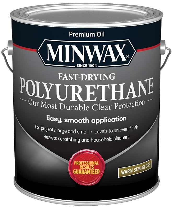 Minwax 71029000 Polyurethane, Semi-Gloss, Liquid, Clear, 1 gal, Can