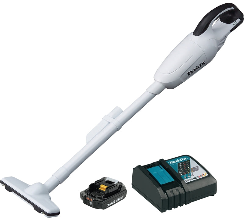 Makita LXT XLC02RB1W Compact Vacuum Kit, 1.3 pt Vacuum, Lithium-Ion Battery