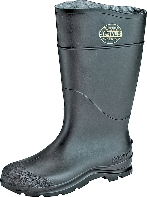 Servus 18822-8 Non-Insulated Knee Boots, 8, Black, PVC Upper, Insulated: No