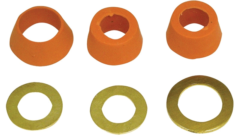 Danco 80330 Cone Washer, 3/8, 1/2 in Dia, Rubber, Orange