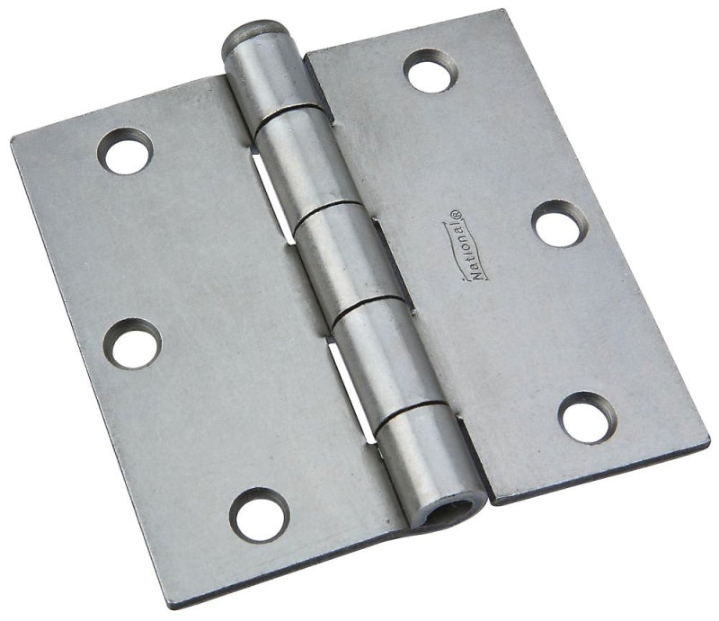 National Hardware N139-873 Broad Hinge, 3-1/2 in W Frame Leaf, 0.088 in Thick Frame Leaf, Cold Rolled Steel, Steel