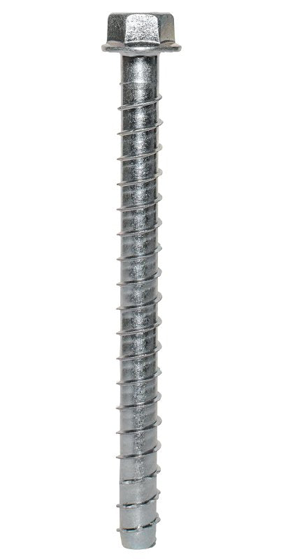 Simpson Strong-Tie Titen HD THDB62800HF1 Screw, 5/8 in Thread, 8 in L, Washer Head, Hex Drive, Carbon Steel, Zinc