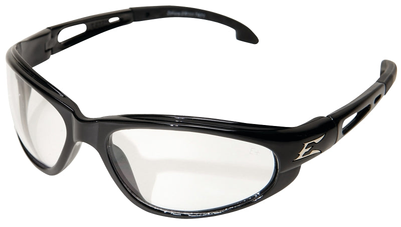 Edge SW111 Non-Polarized Safety Glasses, Unisex, Polycarbonate Lens, Full Frame, Nylon Frame, Black Frame