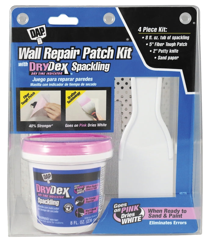 DAP 12345 Wall Repair Patch Kit White, White, 0.5 pt