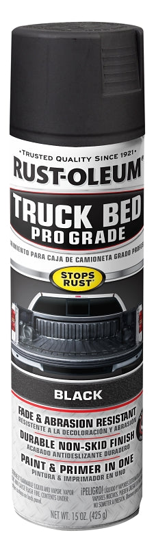 Rust-Oleum 272741 Truck Bed Spray Coating, Flat, Black, 15 oz, Can