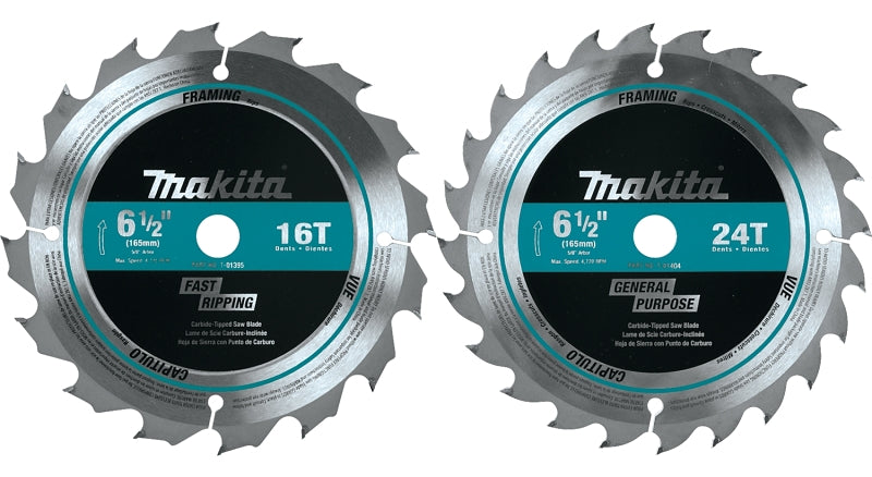 Makita T-01426 Circular Saw Blade Set, 2-Piece, Carbide