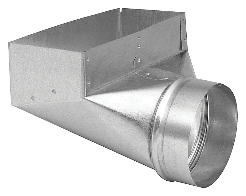 Imperial GV0627-C Wall Register Boot, 4 in L, 12 in W, 6 in H, 90 deg Angle, Galvanized