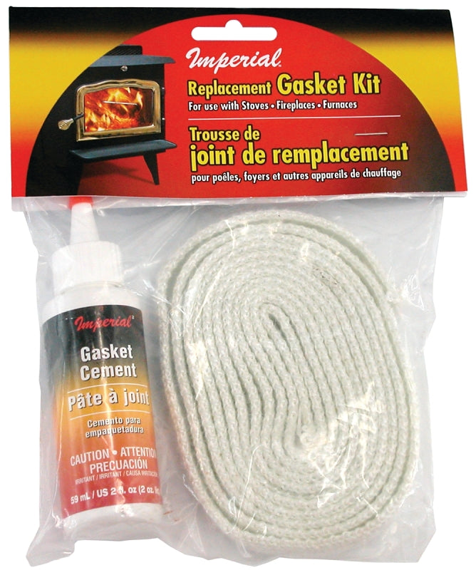 Imperial GA0011 Gasket Tape Kit, 7 ft L, 3/4 in W, Fiberglass Pack