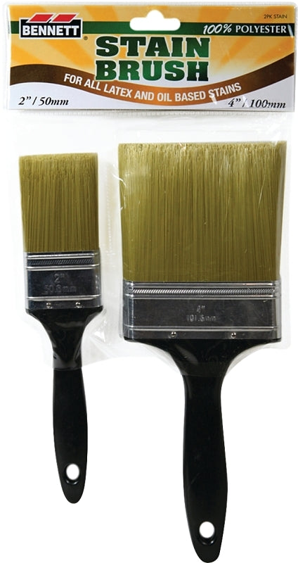 BENNETT 2PK STAIN Paint Brush Set, 2-Brush