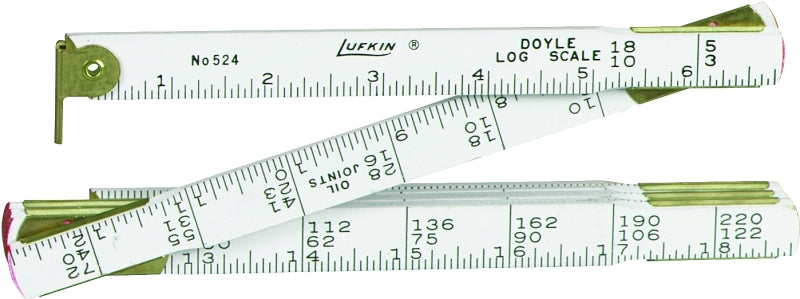 Crescent Lufkin Doyle Series TT524N Log Rule, SAE Graduation, Wood, White