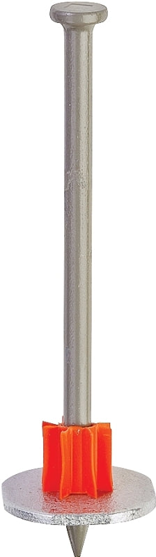 Ramset 1524SDE Ramguard Pin with Washer, 0.145 in Dia Shank, Steel, Zinc