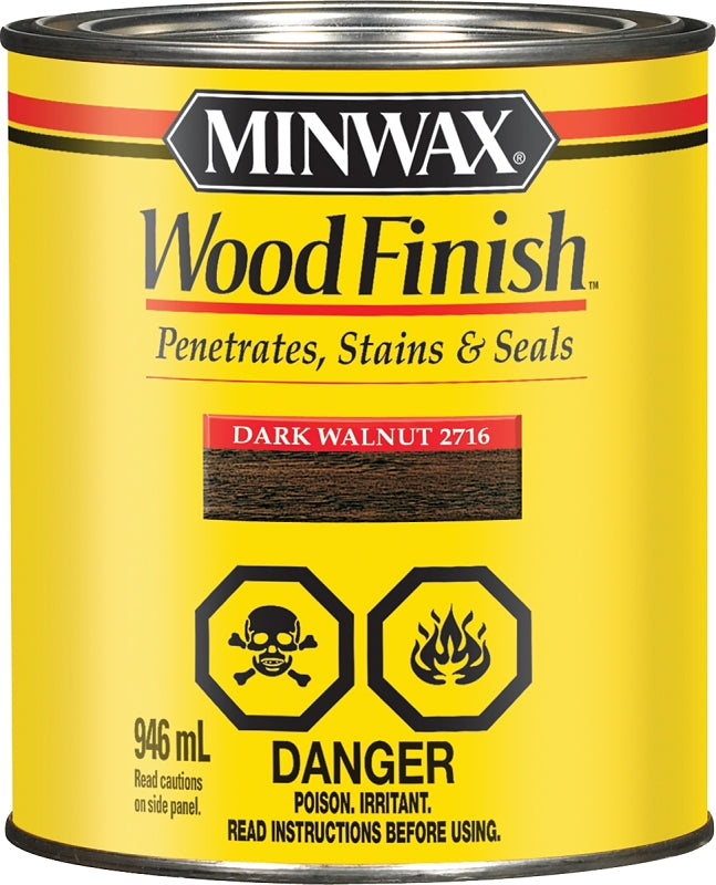 Minwax 271634444 Wood Stain, Dark Walnut, Liquid, 946 mL, Can