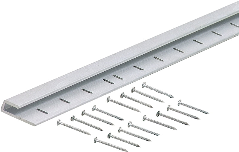 M-D 70094 Cap Moulding with Nail, 96 in L, Aluminum, Silver