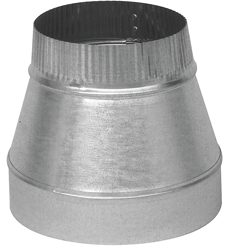 Imperial GV0808-A Short Duct Reducer, 6 in L, 30 Gauge, Galvanized Steel