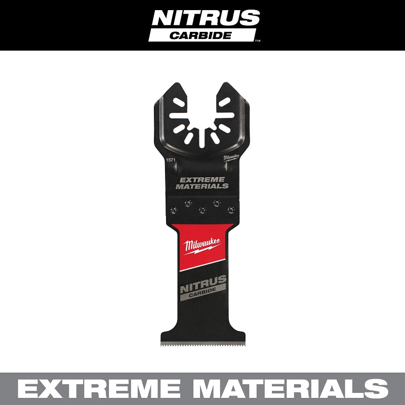 Milwaukee NITRUS CARBIDE 49-25-1571 Oscillating Multi-Tool Blade, 1-3/8 in D Cutting, Carbide, 1/PK