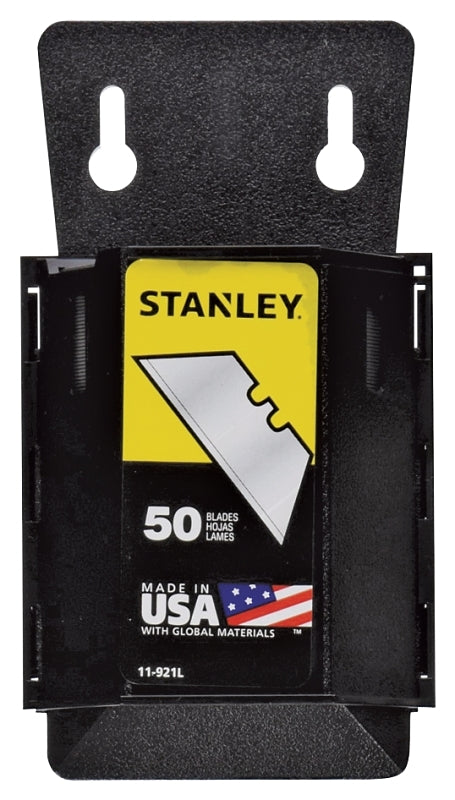 Stanley 11-921L Utility Blade, 2-7/16 in L, Carbon Steel, 2-Point, 50/PK