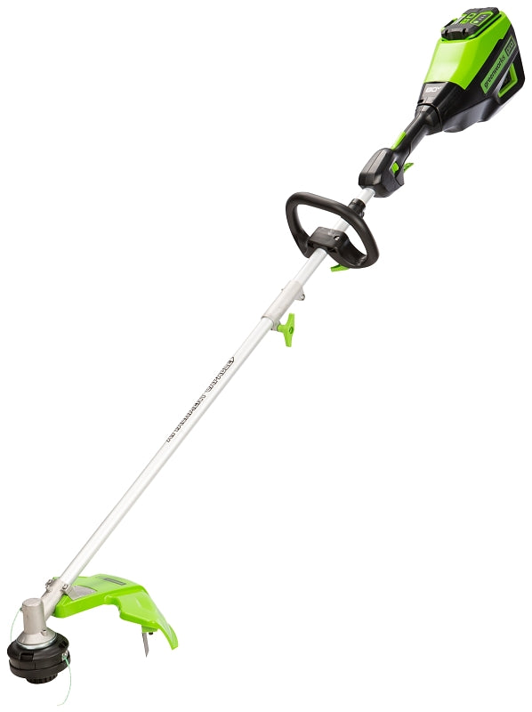 Greenworks 2123802 Brushless String Trimmer, Battery Included, 2.5 Ah, 80 V, Lithium-Ion, 0.095 in Dia Line