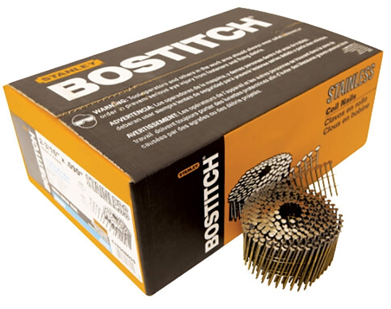 Bostitch C7R90BDSS-316 Siding Nail, 2-3/16 in L, Stainless Steel, Ring Shank