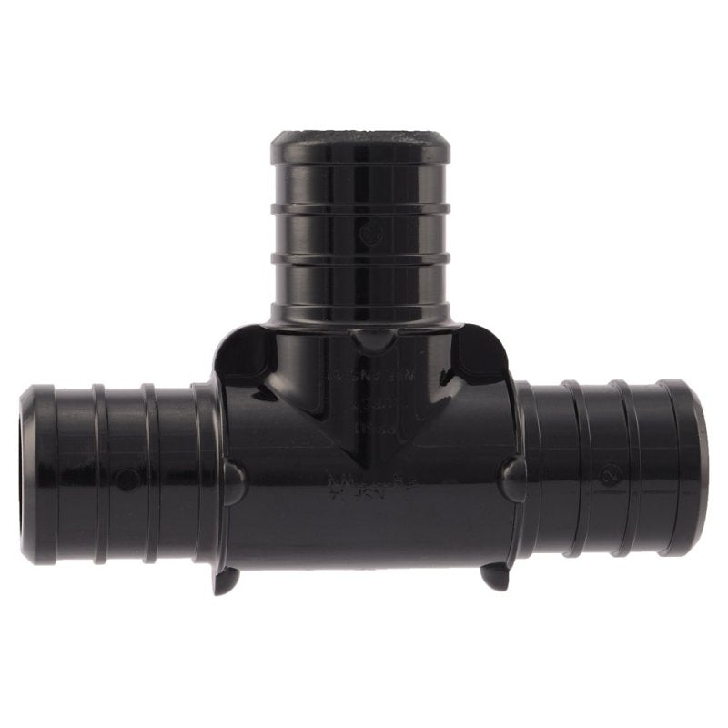 SharkBite UP370A5 Pipe Tee, 3/4 in, Barb, Polymer, Black, 200 psi Pressure, 5/PK