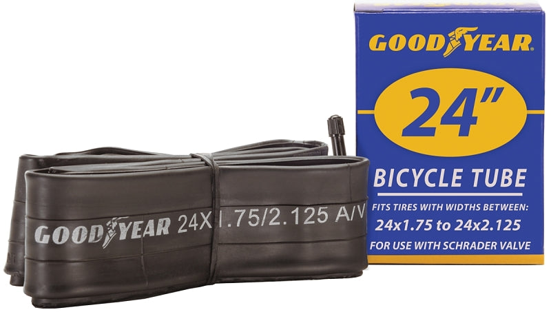 Kent 91078 Bicycle Tube, Butyl Rubber, Black, For: 24 x 1-3/4 in to 2-1/8 in W Bicycle Tires