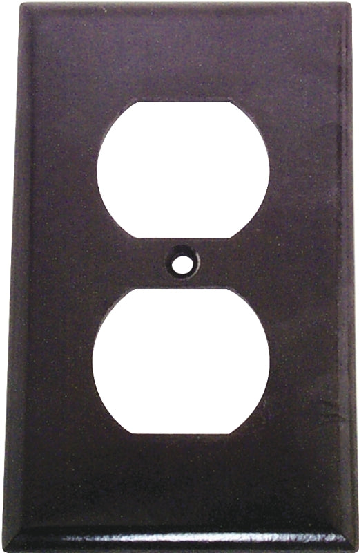 Eaton Wiring Devices 2132B-BOX Receptacle Wallplate, 4-1/2 in L, 2-3/4 in W, 1 -Gang, Thermoset, Brown, High-Gloss