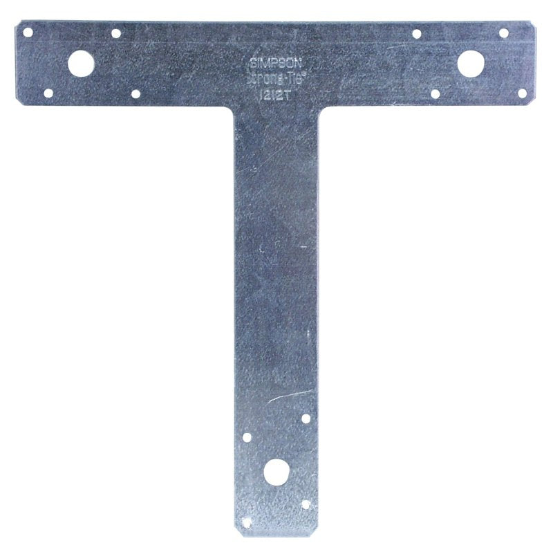 Simpson Strong-Tie T 1212T T-Shaped Strap, 12 in L, 2 in W, Steel, Galvanized, Fastening Method: Nail