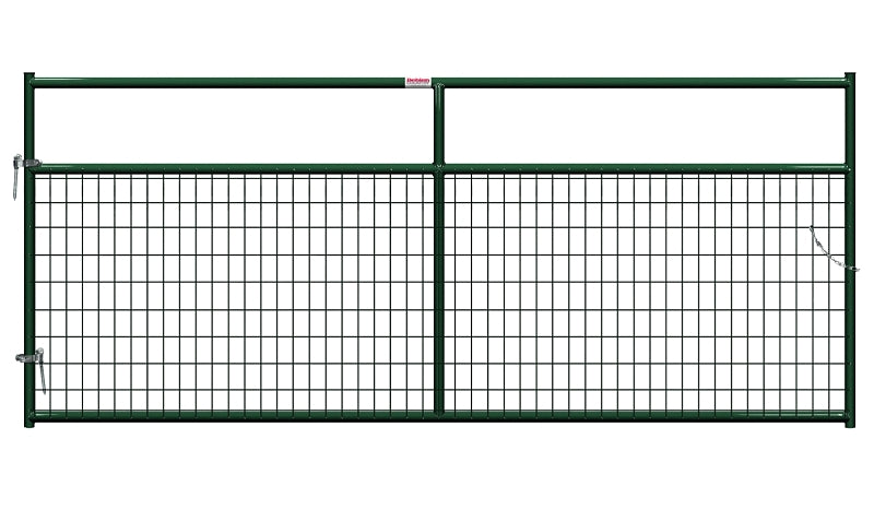 Behlen Country 40132102 Wire-Filled Gate, 120 in W Gate, 50 in H Gate, 6 ga Mesh Wire, 2 x 4 in Mesh, Green