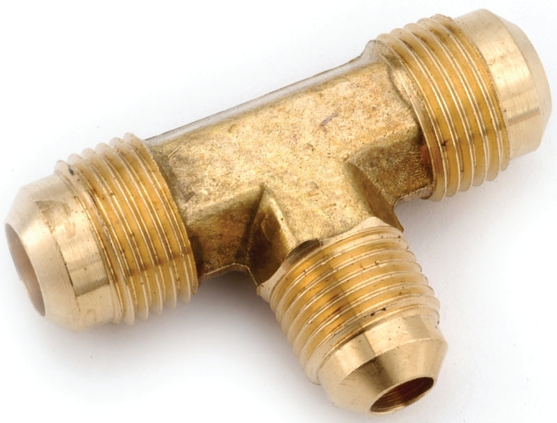 Anderson Metals 754059-080806 Tube Reducing Tee, 1/2 x 1/2 x 3/8 in, Flare, Brass