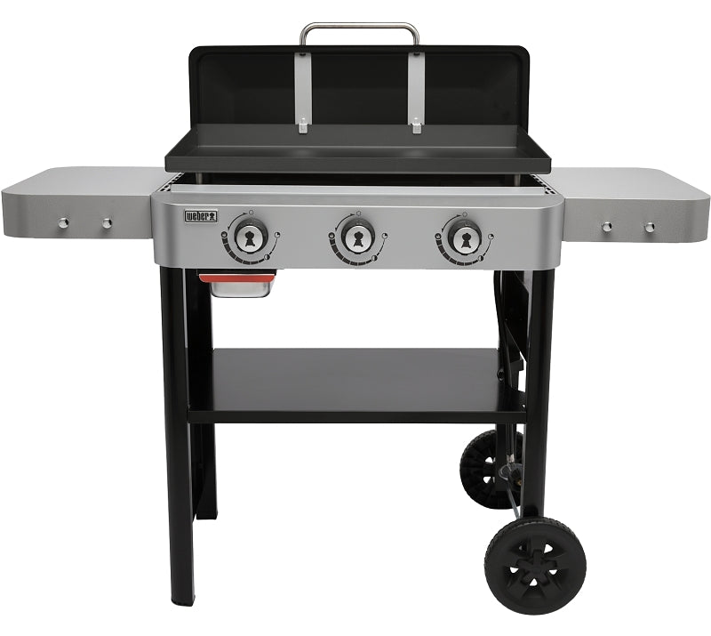 Weber 43310201 Gas Grill, 36,000 Btu, LPG, 3-Burner, Carbon Steel/Stainless Steel Body, Black