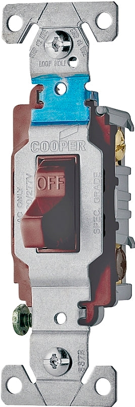 Eaton Wiring Devices CS315B Toggle Switch, 15 A, 120/277 V, 3 -Position, Screw Terminal, Nylon Housing Material