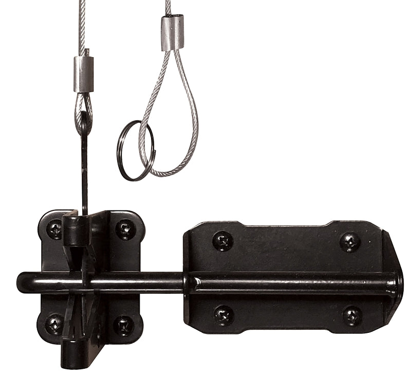 LATCH&CATCH GATE HVYD STL BLK