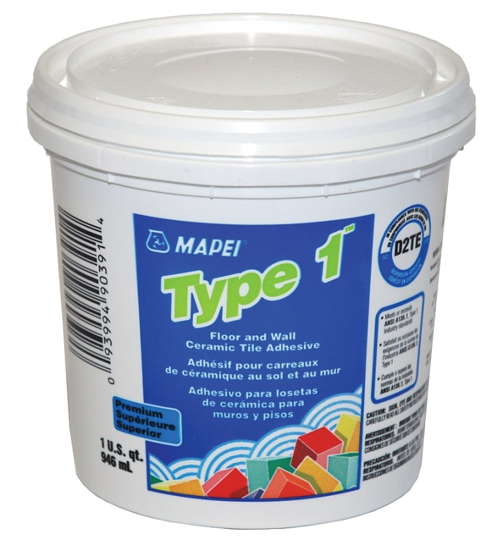 Mapei 1040010 Tile Adhesive, White, 946 mL