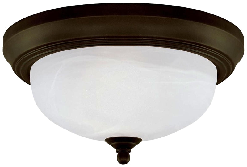 Westinghouse 6429100 Flush Mount Ceiling Fixture, 120 V, 60 W, 2-Lamp, Incandescent, LED Lamp, Steel Fixture