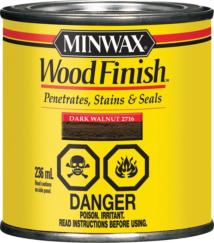 Minwax 271614444 Wood Stain, Dark Walnut, Liquid, 236 mL, Can