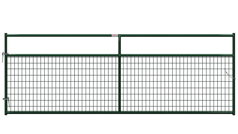 Behlen Country 40132122 Wire-Filled Gate, 144 in W Gate, 50 in H Gate, 6 ga Mesh Wire, 2 x 4 in Mesh, Green