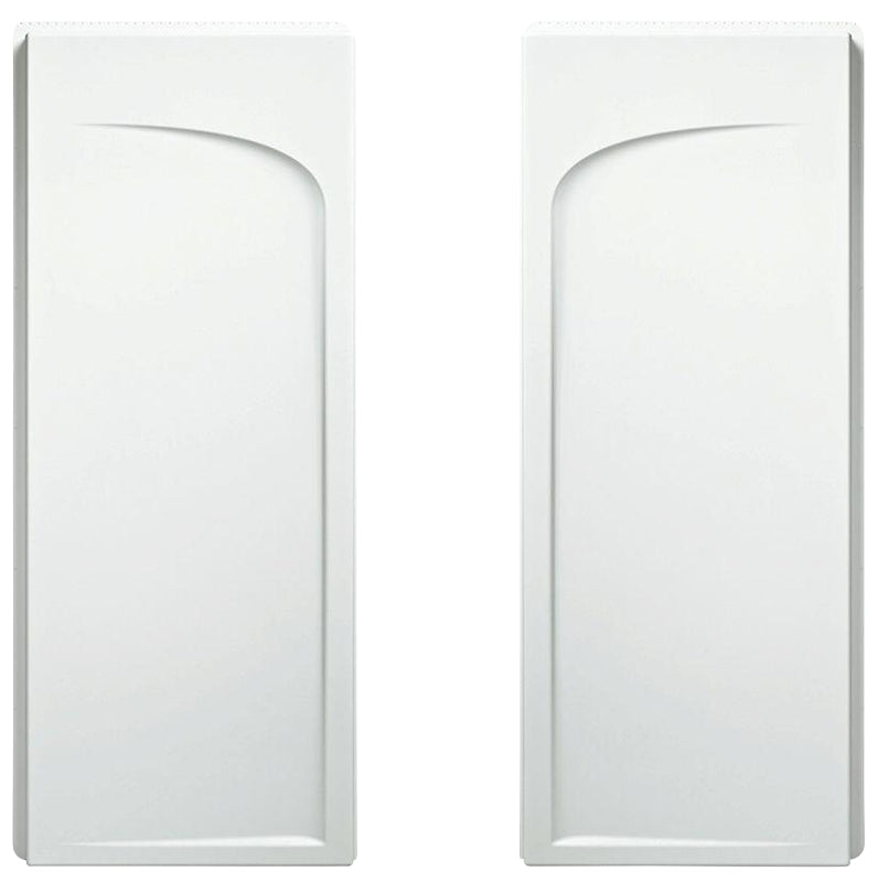 Sterling Ensemble 72205100-0 Shower End Wall Set, 72-1/2 in L, 34 in W, Vikrell, High-Gloss, Alcove Installation, White