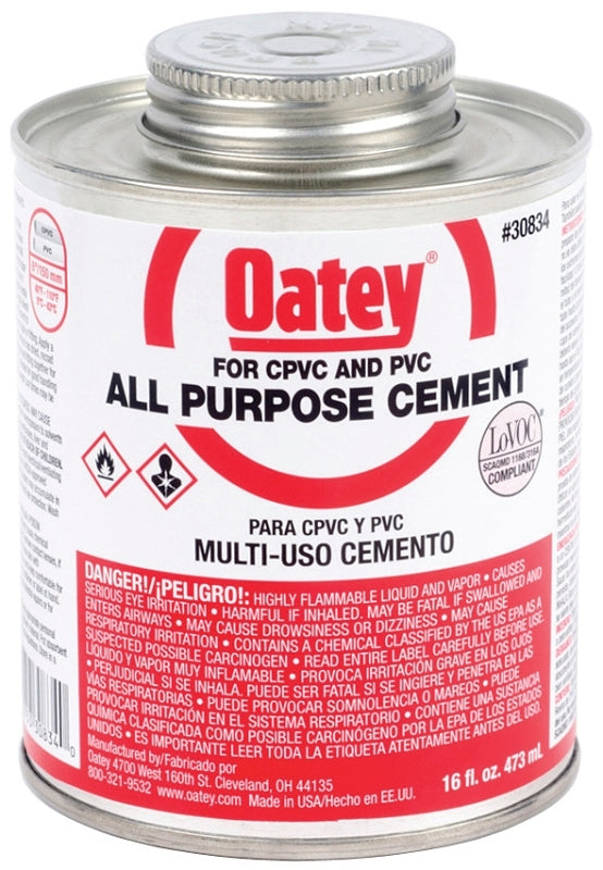 Harvey 30834 Cement, 16 oz, Liquid, Clear/Milky