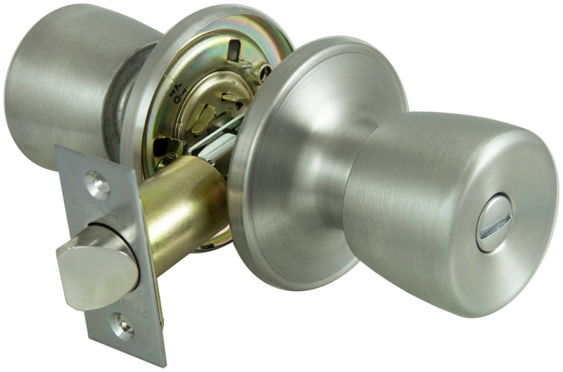 ProSource Privacy Lockset, Tubular, Tulip Design, Stainless Steel