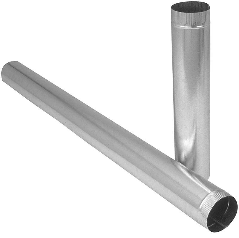 Imperial GV0354 Round Pipe, 4 in Dia, 15 in L, Galvanized Steel