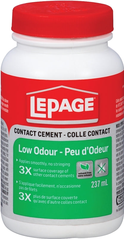 LePage 1505670 Contact Cement, Liquid, White, 237 mL Bottle