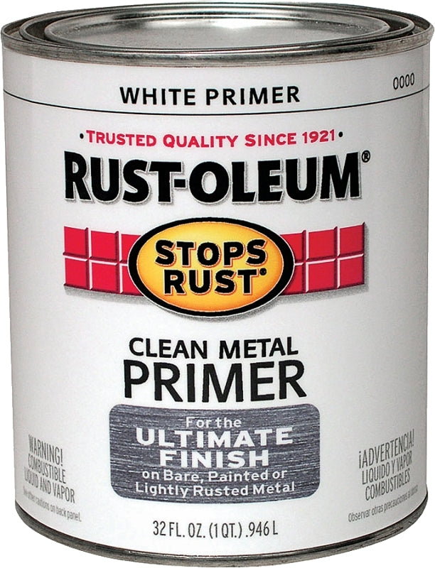 Rust-Oleum 7780502 Primer, Flat, White, 1 qt